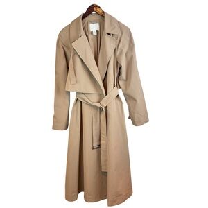 H&M long Tan Trench Coat